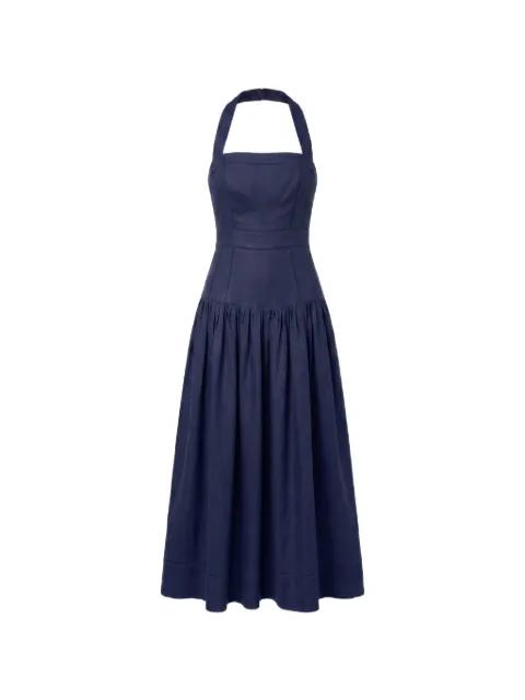 Vivianne halter-neck gathered midi dress by NICHOLAS