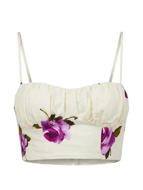 Yulia floral-print spaghetti-strap top by NICHOLAS