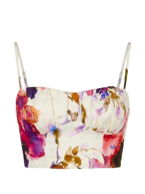 floral-print cropped top by NICHOLAS