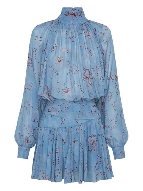 floral-print high-neck mini dress by NICHOLAS