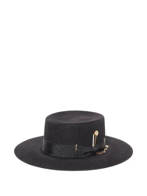 East Hall ribbon-trim pin hat by NICK FOUQUET