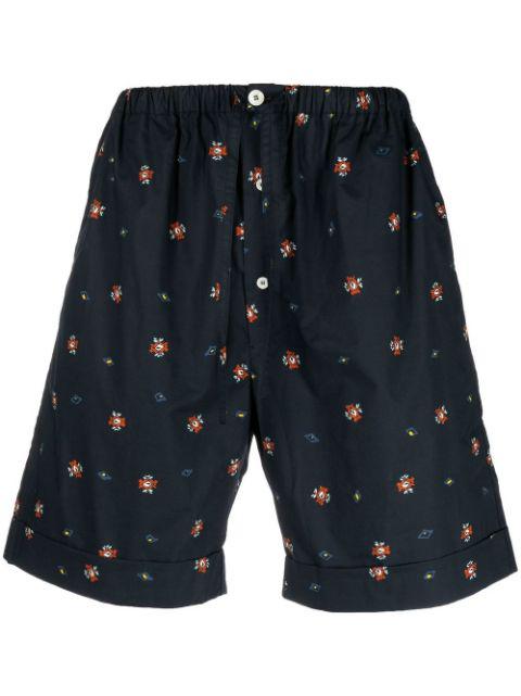 graphic-print drawstring shorts by NICK FOUQUET