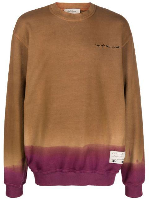 logo-embroidered tie-dye sweatshirt by NICK FOUQUET