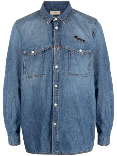 press-stud fastening denim shirt by NICK FOUQUET
