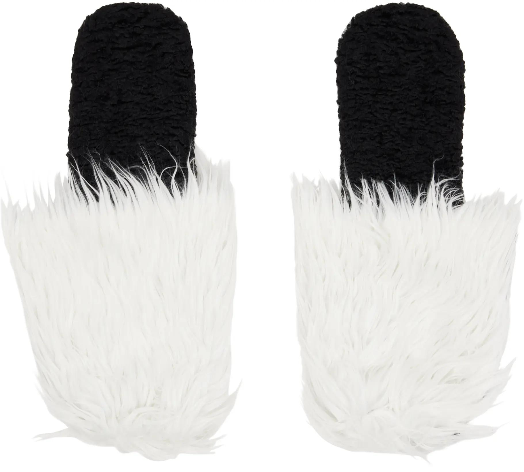 SSENSE Exclusive Black & White Camille Mitts by NICKLAS SKOVGAARD