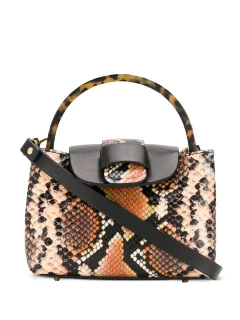 Myria python-print top-handle cross body bag by NICO GIANI