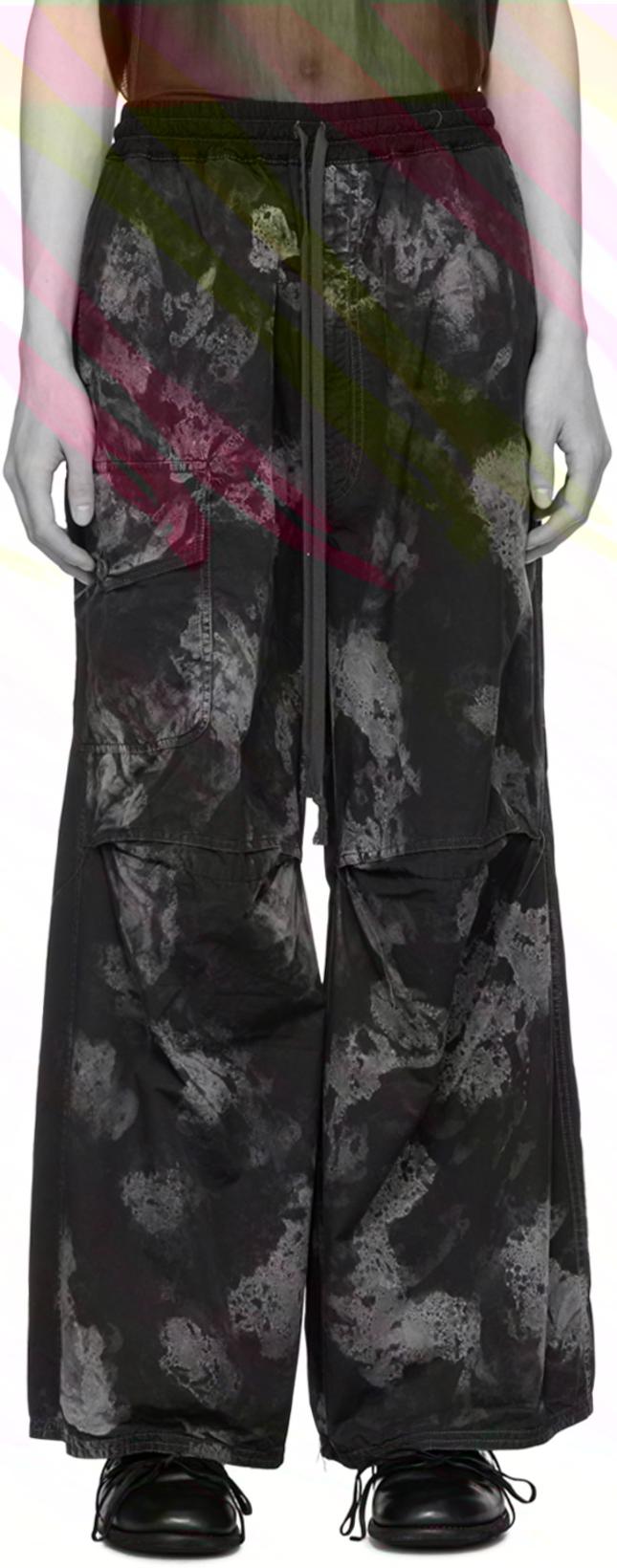 Black Printed Trousers by NICOLAS ANDREAS TARALIS