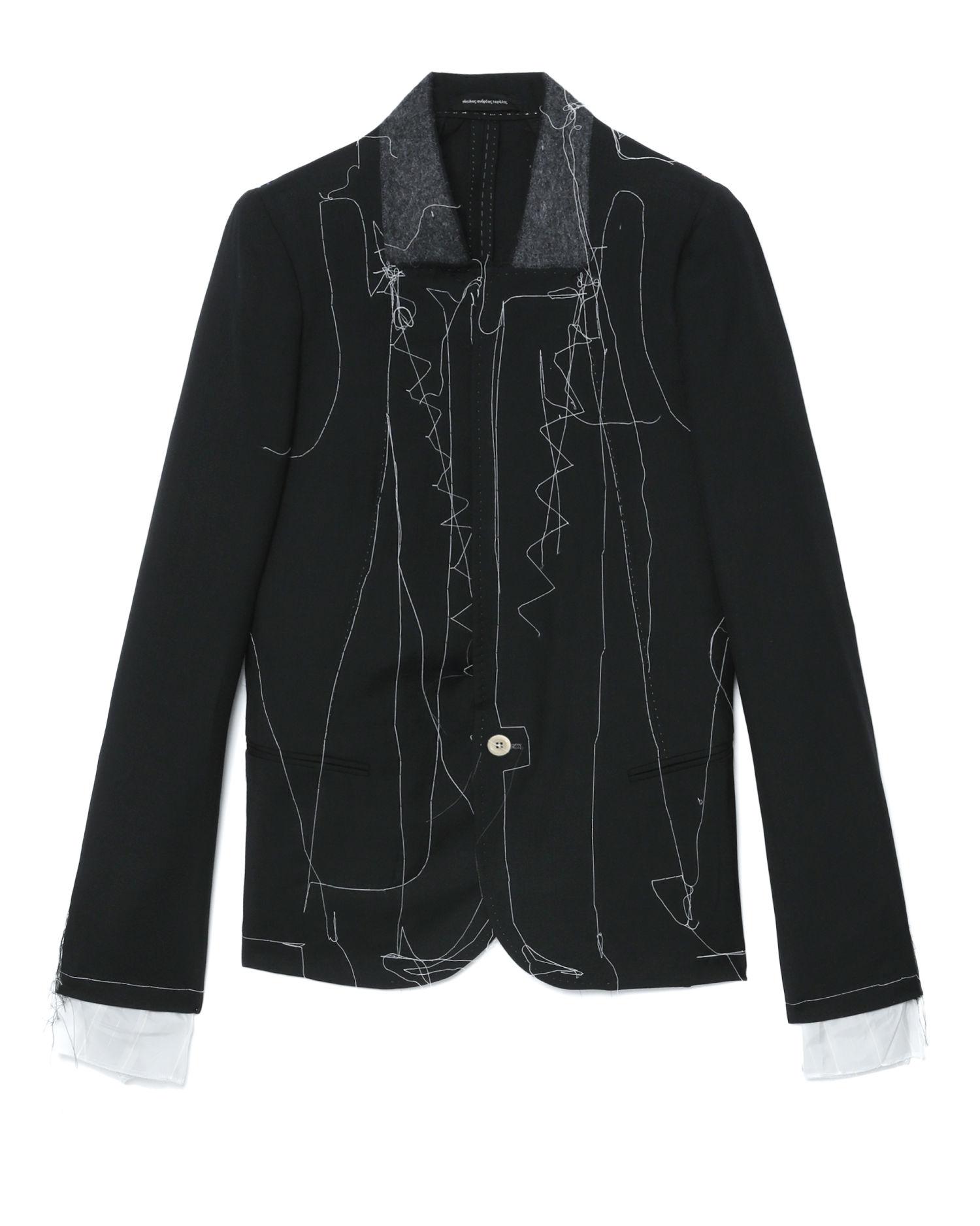 Contrasting neck jacket by NICOLAS ANDREAS TARALIS