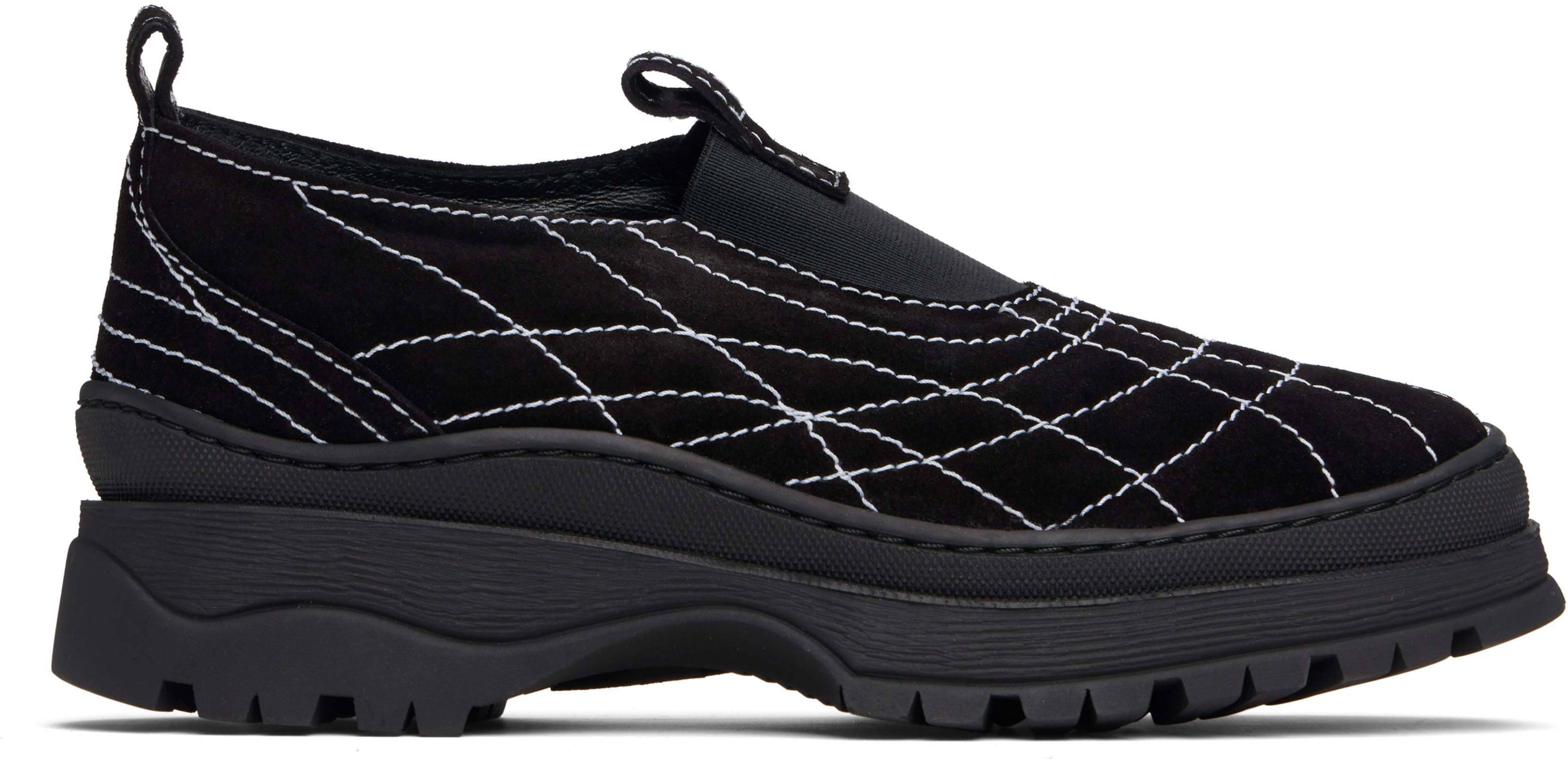 Black Sacha Suede Sneakers by NICOLE SALDANA