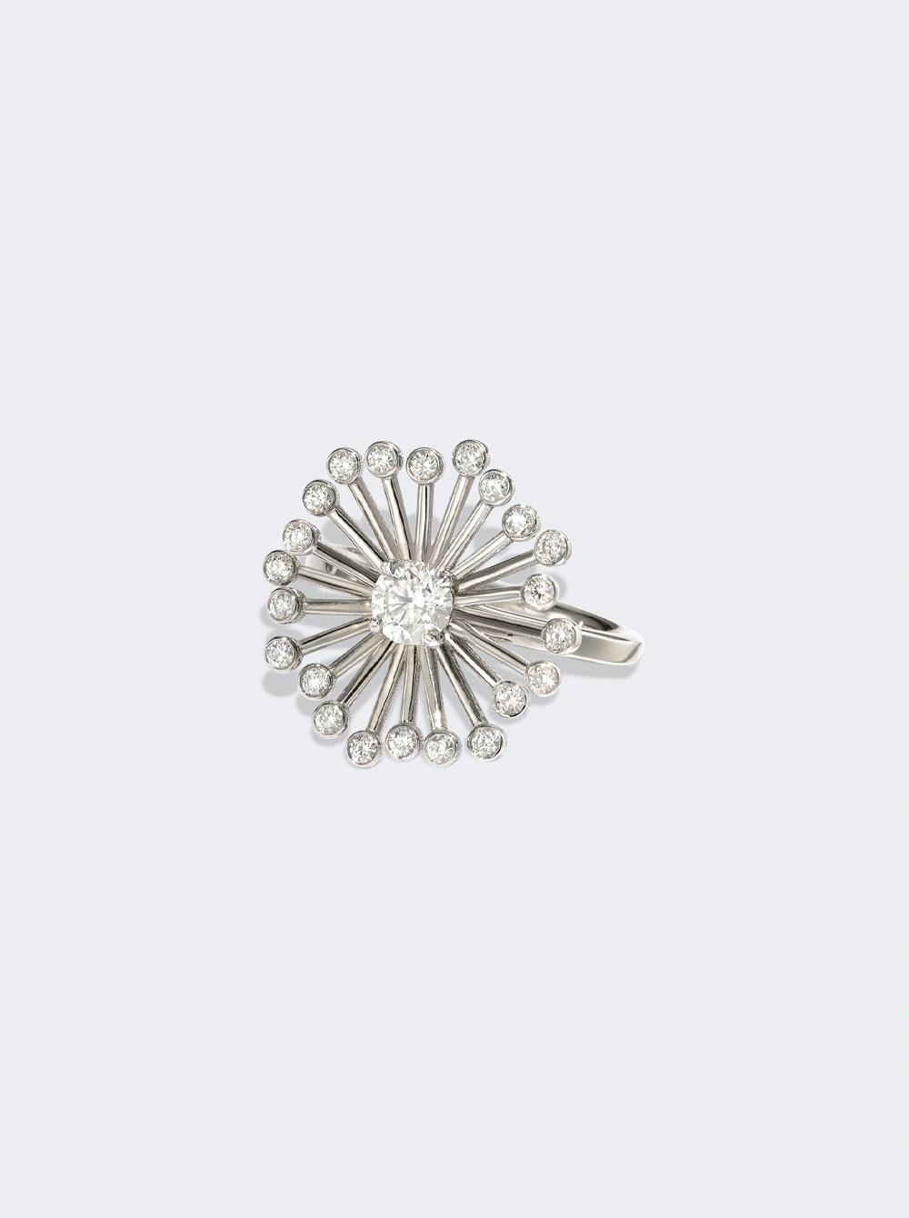 Diamond Peacock Ring 18k White Gold  | The Webster by NICOLE TRUNFIO
