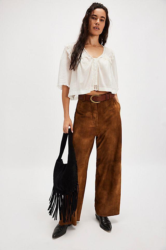 Nigel Preston Hepburn Suede Pants by NIGEL PRESTON | FREE PEOPLE