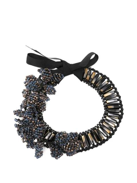 ribbon beaded necklace by NIGHT MARKET