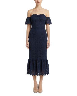 Fleur Lace Flutter Midi Dress by NIGHTCAP