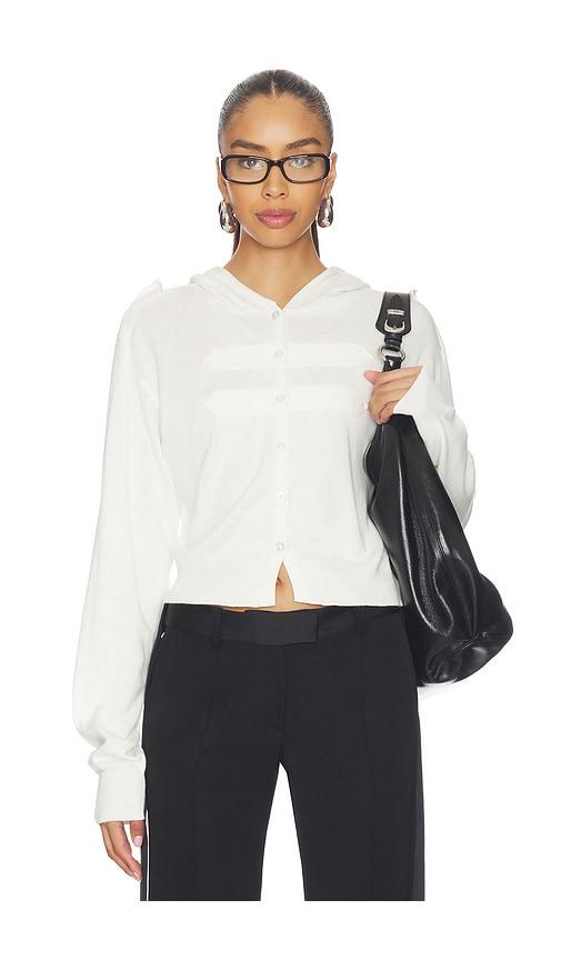 NIIHAI Button Up Cardigan in White by NIIHAI