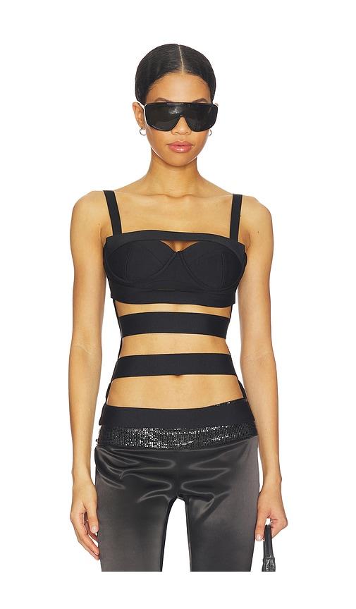 NIIHAI Sneak Bandage Top in Black by NIIHAI