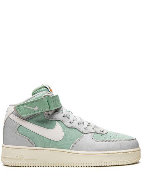 Air Force 1 Mid '07 LX "Grey Fog Enamel Green" sneakers by NIKE