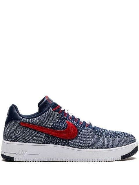 Air Force 1 Ultra Flyknit Low "Patriots Robert Kraft Wolf Grey" sneakers by NIKE Air Force 1 Ultra Flyknit Low "Patriots Robert Kraft Wolf Grey" sneakers by NIKE