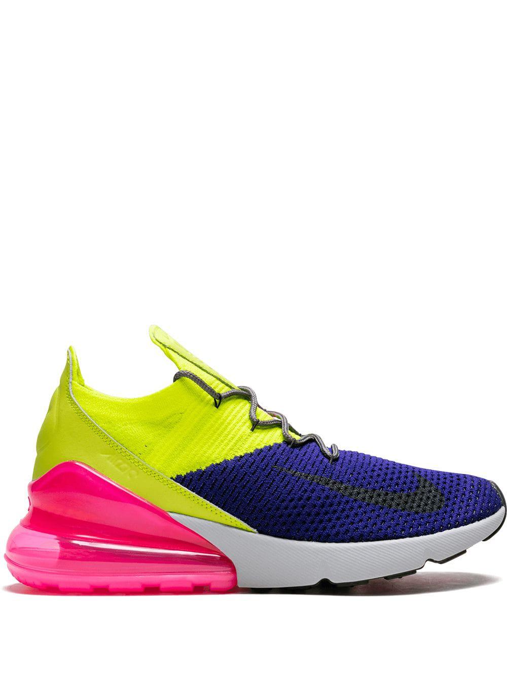 Air Max 270 Flyknit "Regency Purple/Volt" sneakers by NIKE