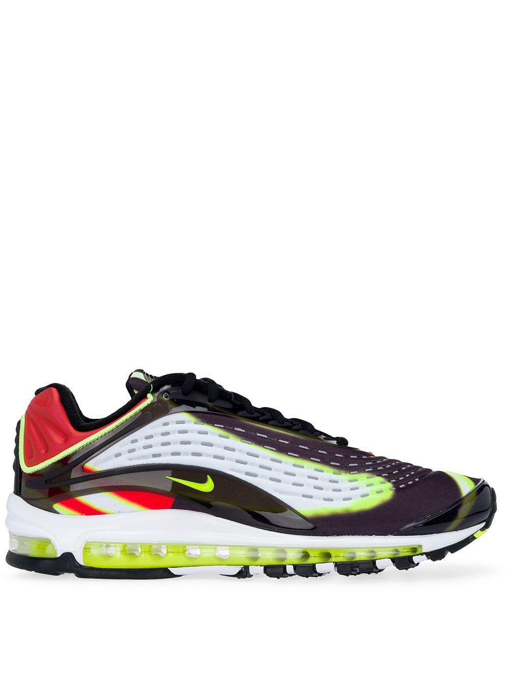 Air Max Deluxe "Volt/Habanero Red" sneakers by NIKE
