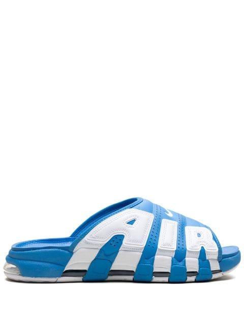 Air More Uptempo "University Blue/White" slides by NIKE
