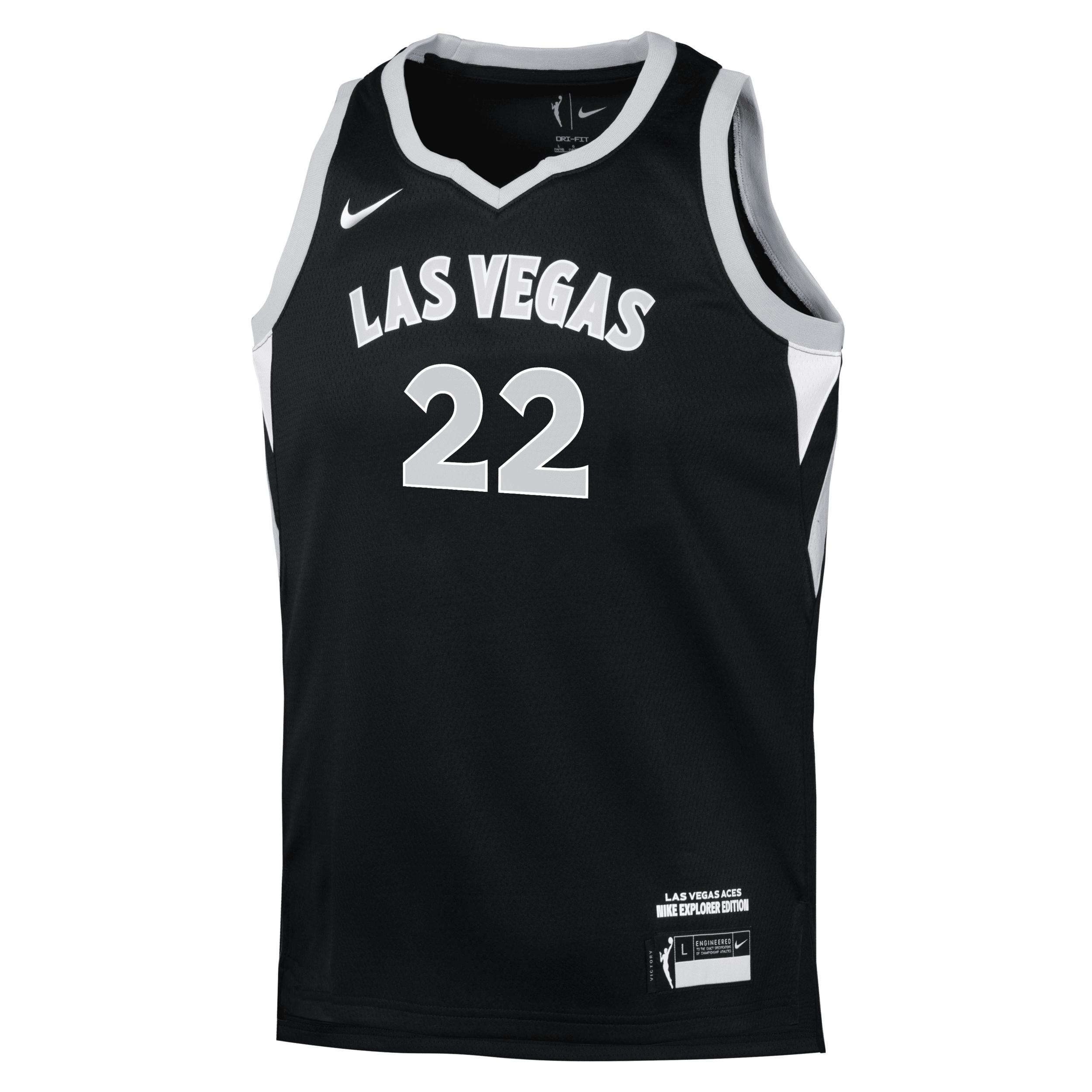 A'ja Wilson Las Vegas Aces 2024 Explorer Edition Big Kids' (Boys') Nike Dri-FIT WNBA Swingman Jersey by NIKE