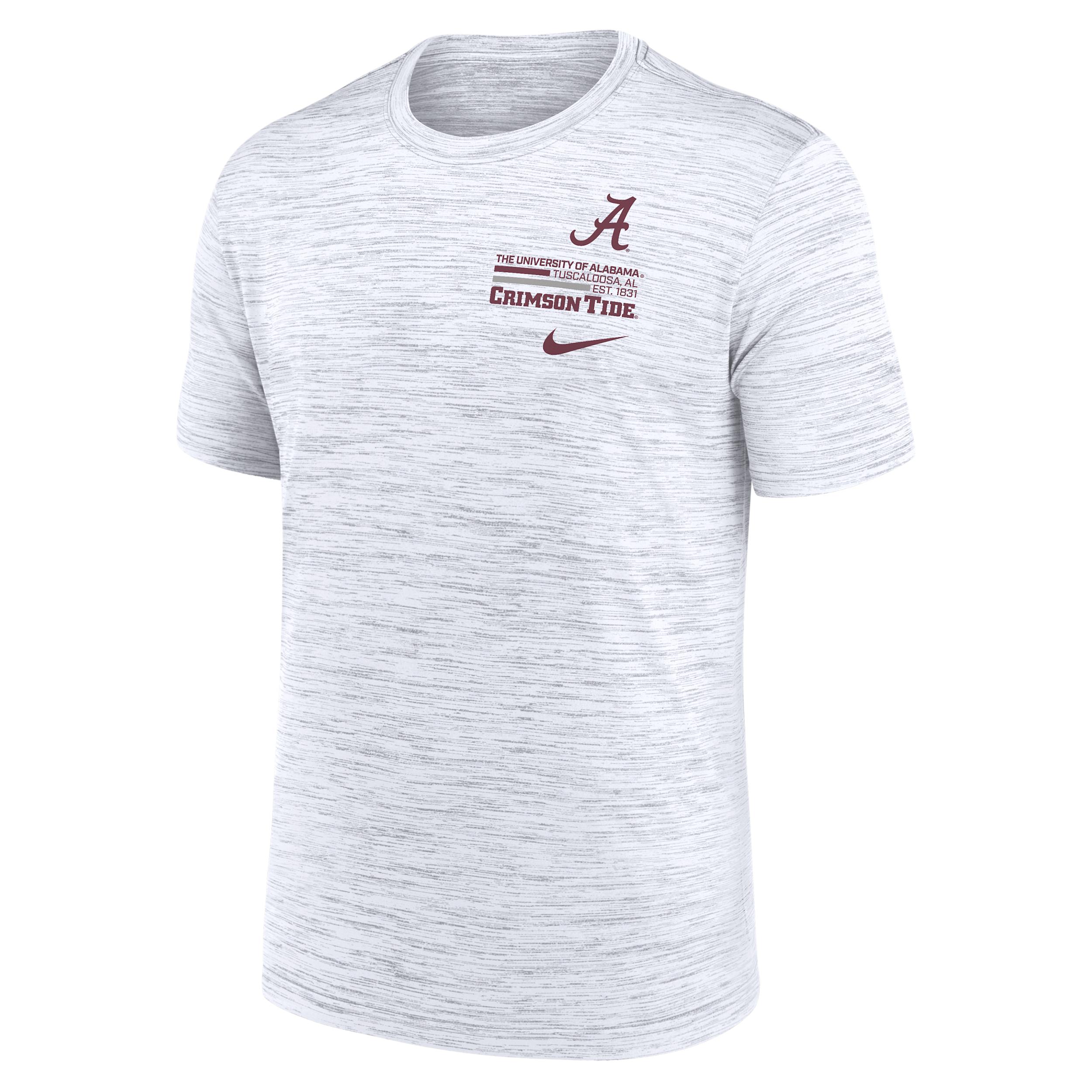 Alabama Campus Chest Stack Velocity Nike Men's Dri-FIT College T-Shirt by NIKE