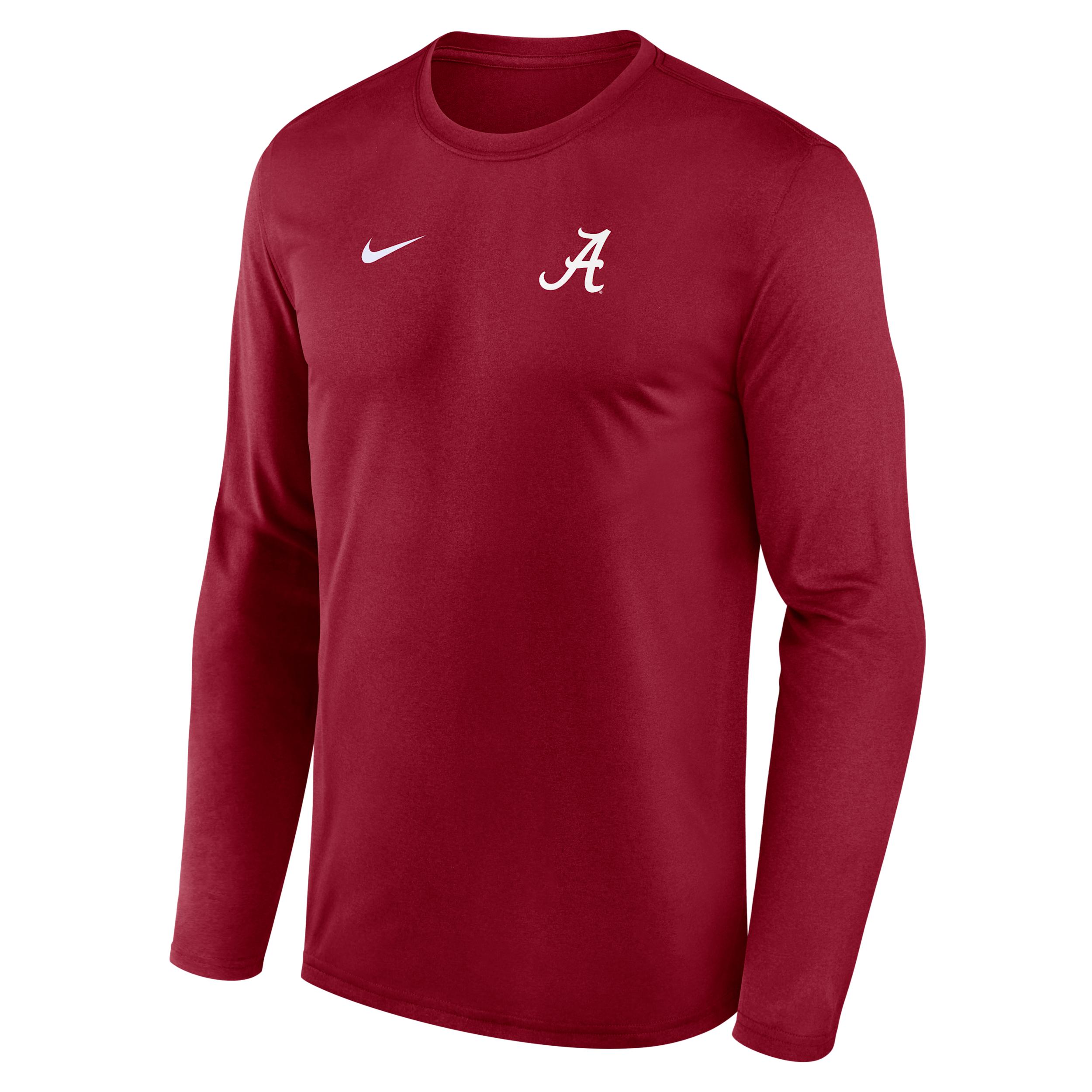 Alabama Sideline Legend Small Logo Nike Men's Dri-FIT College Long-Sleeve T-Shirt by NIKE