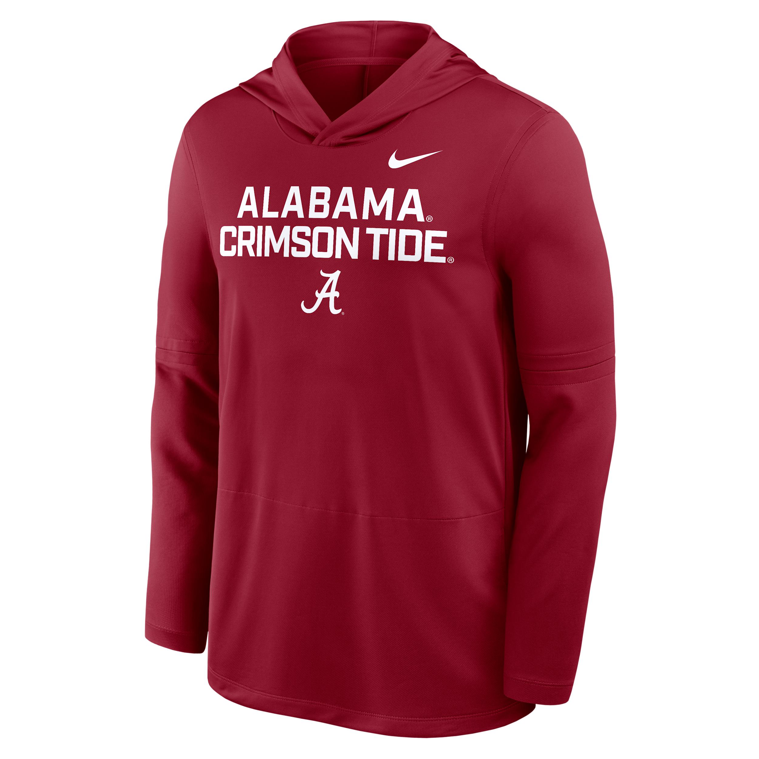 Alabama Sideline Nike Men's Dri-FIT College Long-Sleeve Hooded Top by NIKE