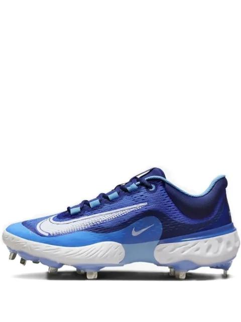 Alpha Huarache Elite 4 Low "Hyper Royal/White" cleats by NIKE