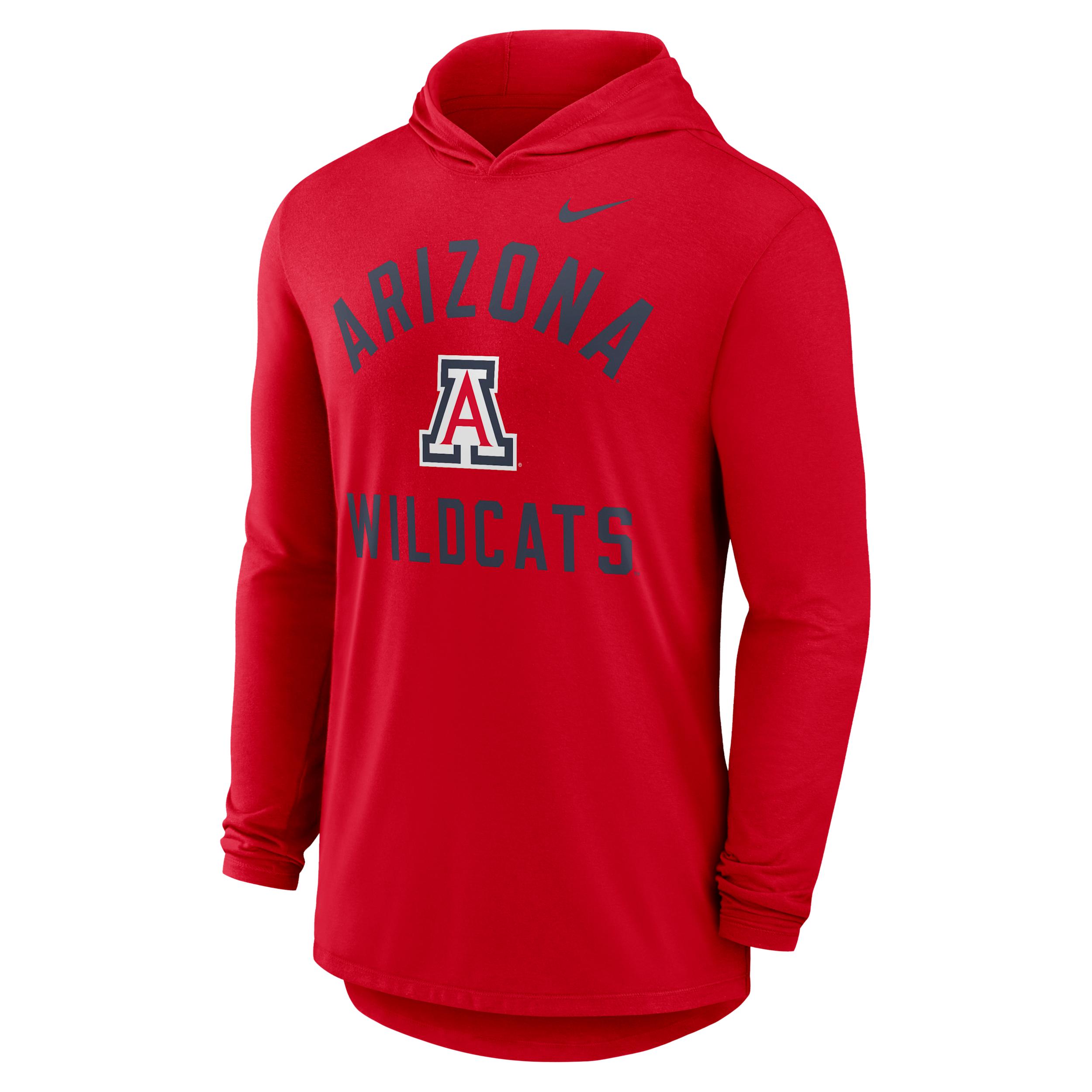 Arizona Campus Arch Nike Men's Dri-FIT College Long-Sleeve Hooded T-Shirt by NIKE