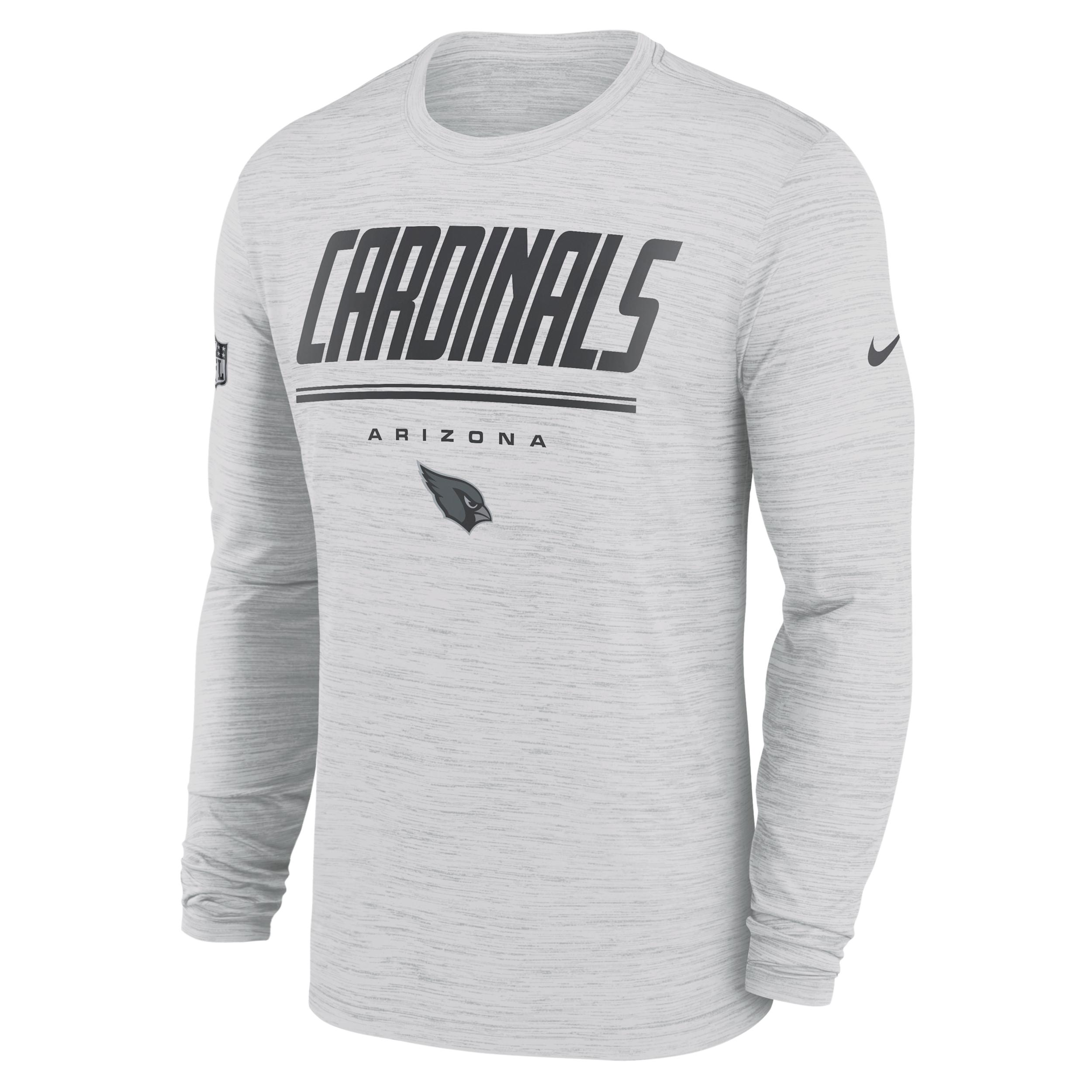 Arizona Cardinals Sideline Team Issue Velocity Nike Men's Dri-FIT NFL Long-Sleeve T-Shirt by NIKE