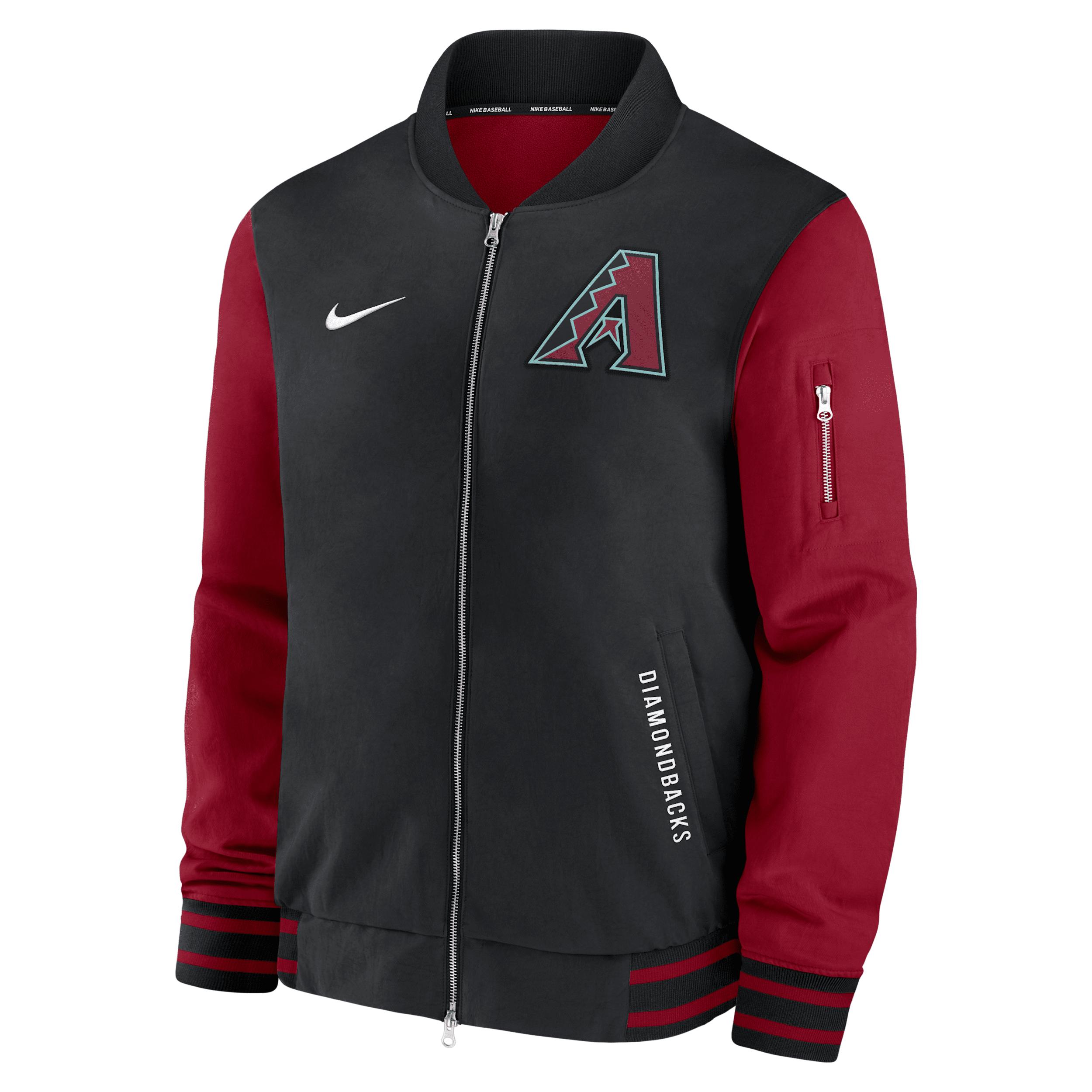 Arizona Diamondbacks Authentic Collection Dugout Nike Men's MLB Full-Zip Bomber Jacket by NIKE