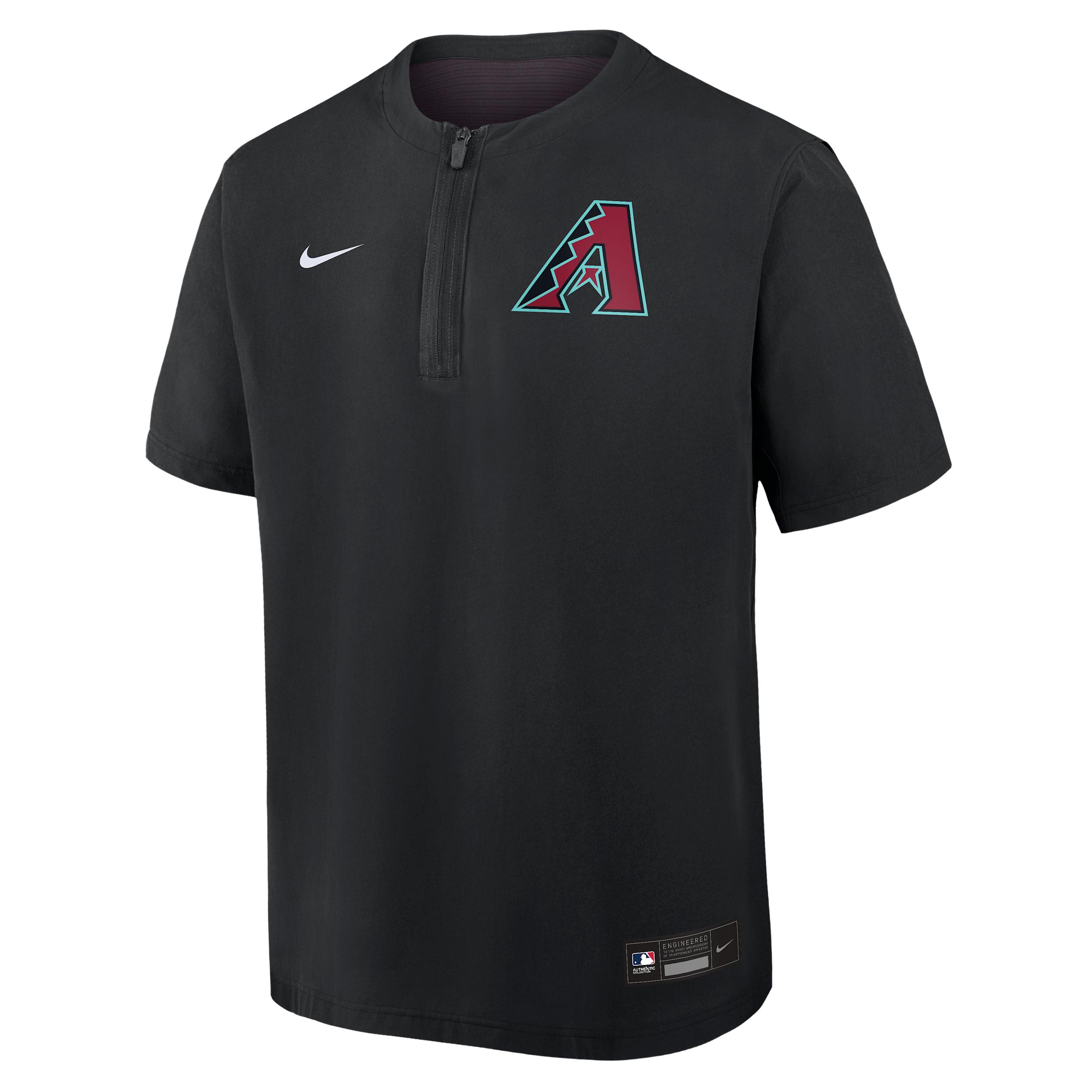 Arizona Diamondbacks Authentic Collection Nike Men's Dri-FIT MLB 1/4-Zip Short-Sleeve Windshirt by NIKE