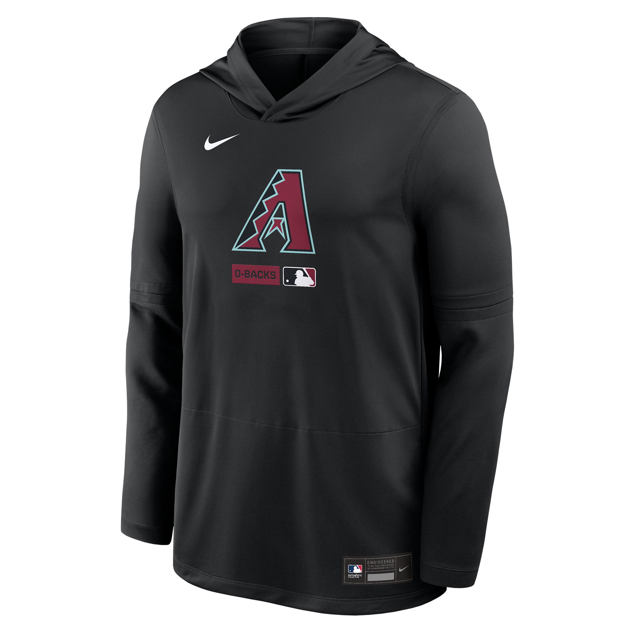 Arizona Diamondbacks Authentic Collection Nike Men's Dri-FIT MLB Long-Sleeve Hooded Top by NIKE