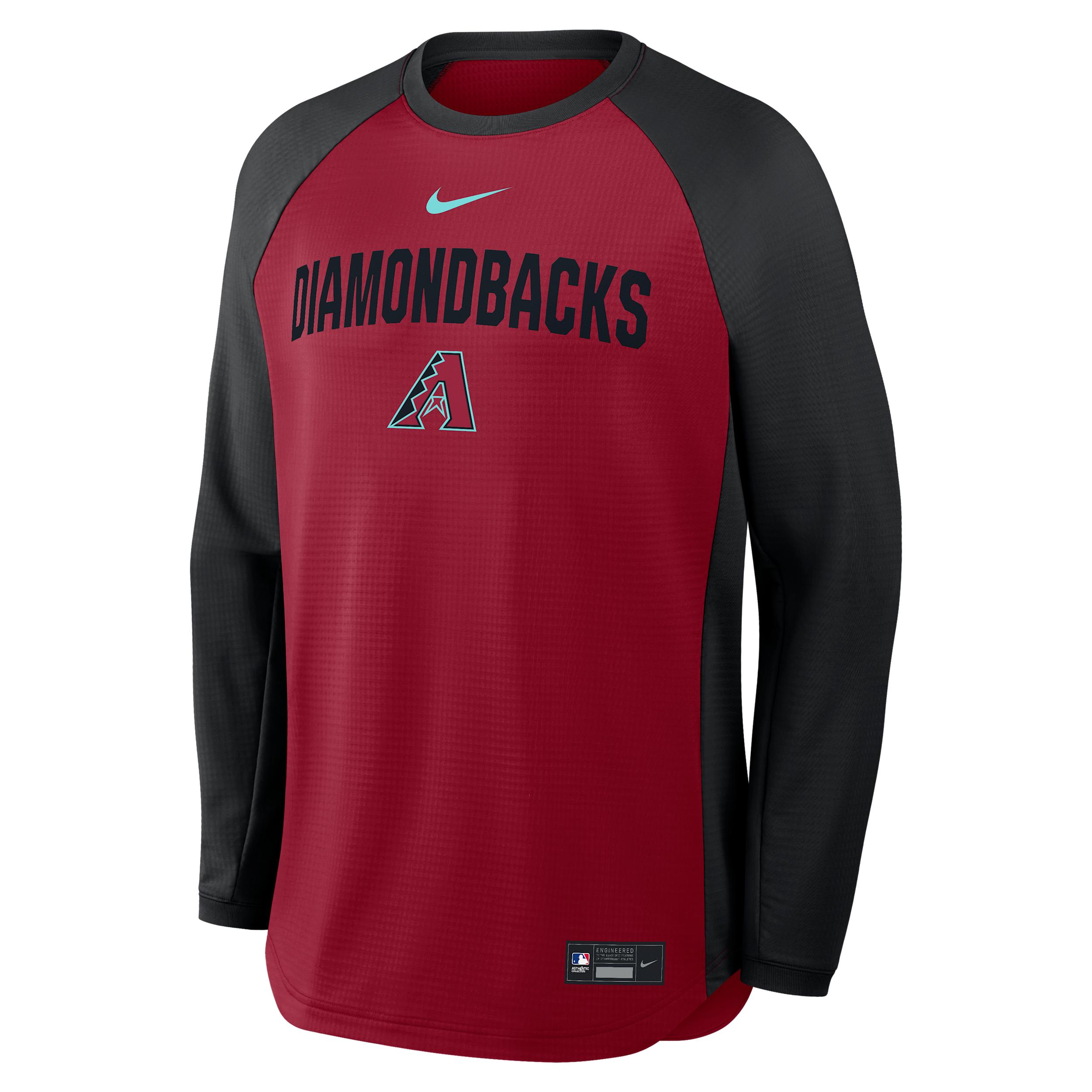 Arizona Diamondbacks Authentic Collection Nike Men's Dri-FIT Pullover Crew by NIKE