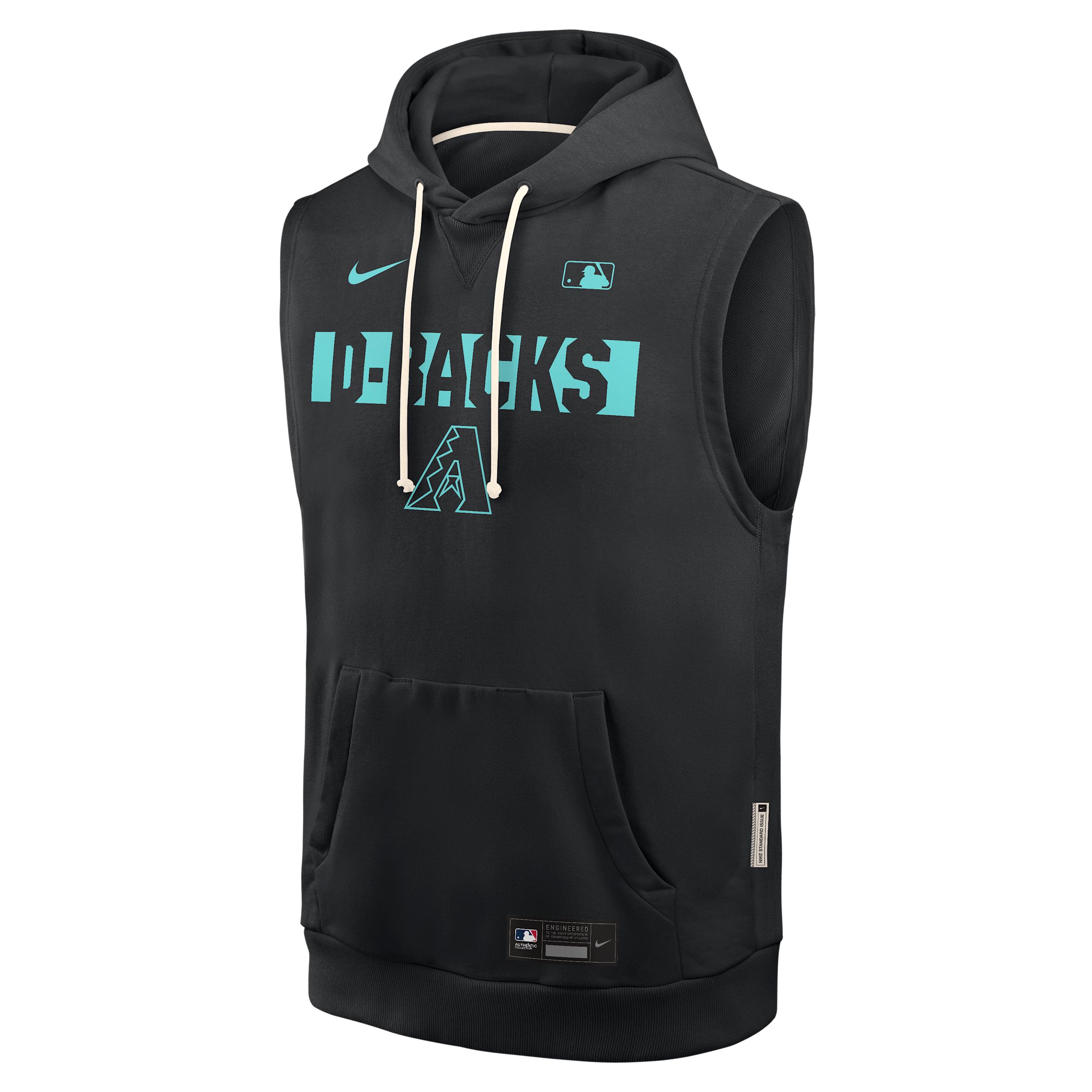 Arizona Diamondbacks Authentic Collection Standard Issue Nike Men's Dri-FIT MLB Sleeveless Pullover Hoodie by NIKE