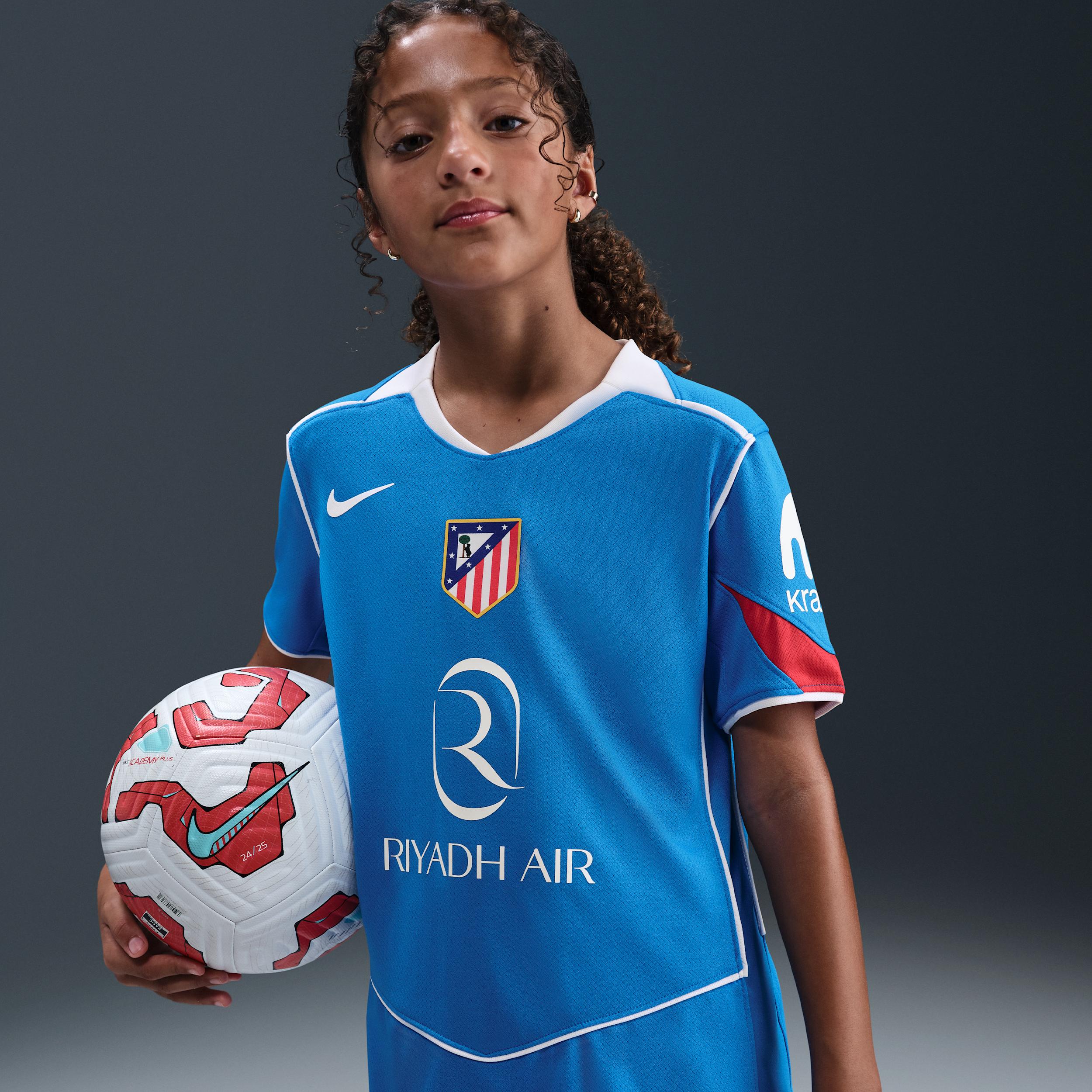 AtlÃ©tico Madrid 2025/26 Stadium Third Big Kids' Nike Dri-FIT Total 90 Soccer Replica Jersey by NIKE