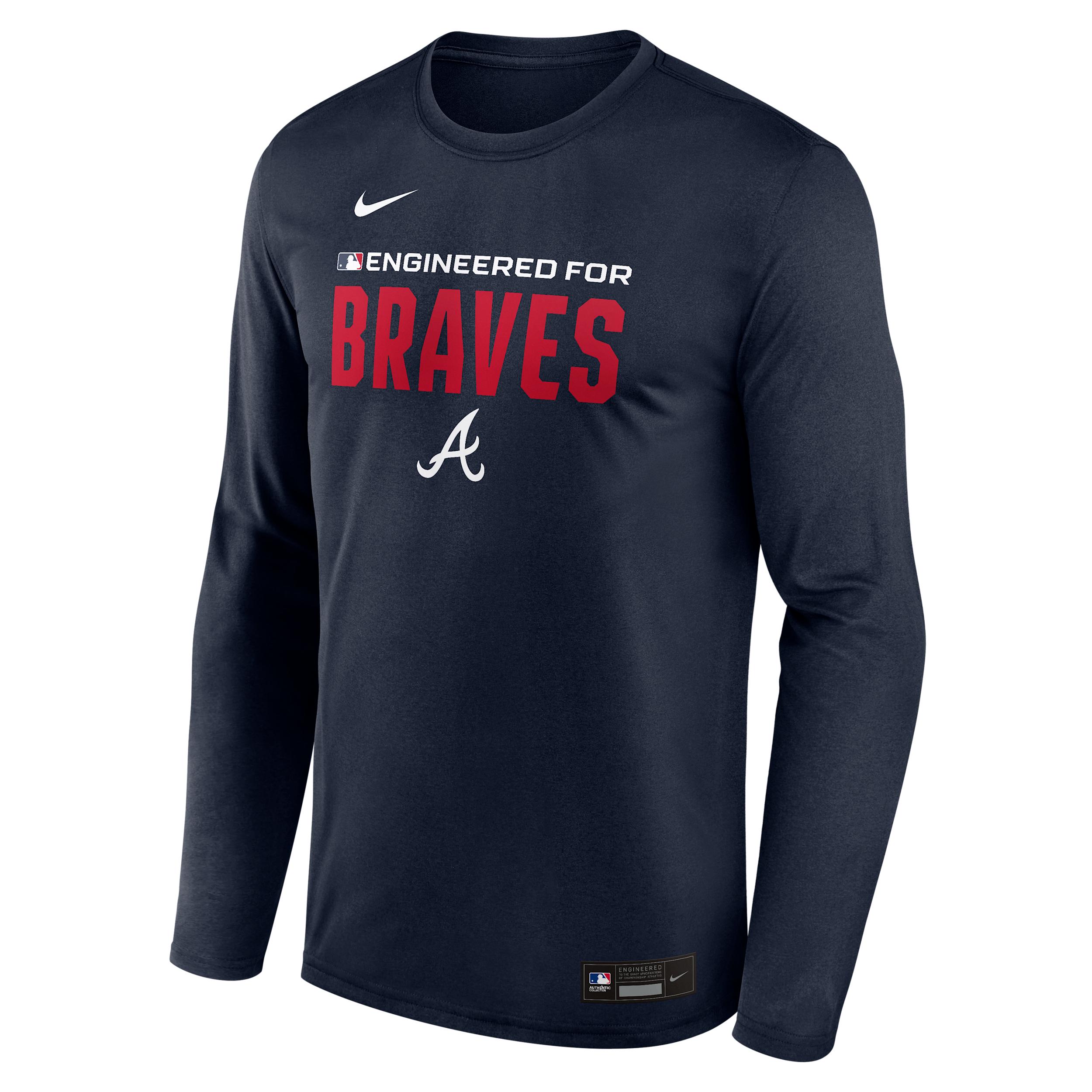 Atlanta Braves Authentic Collection Team Issue Nike Men's Dri-FIT MLB Long-Sleeve T-Shirt by NIKE