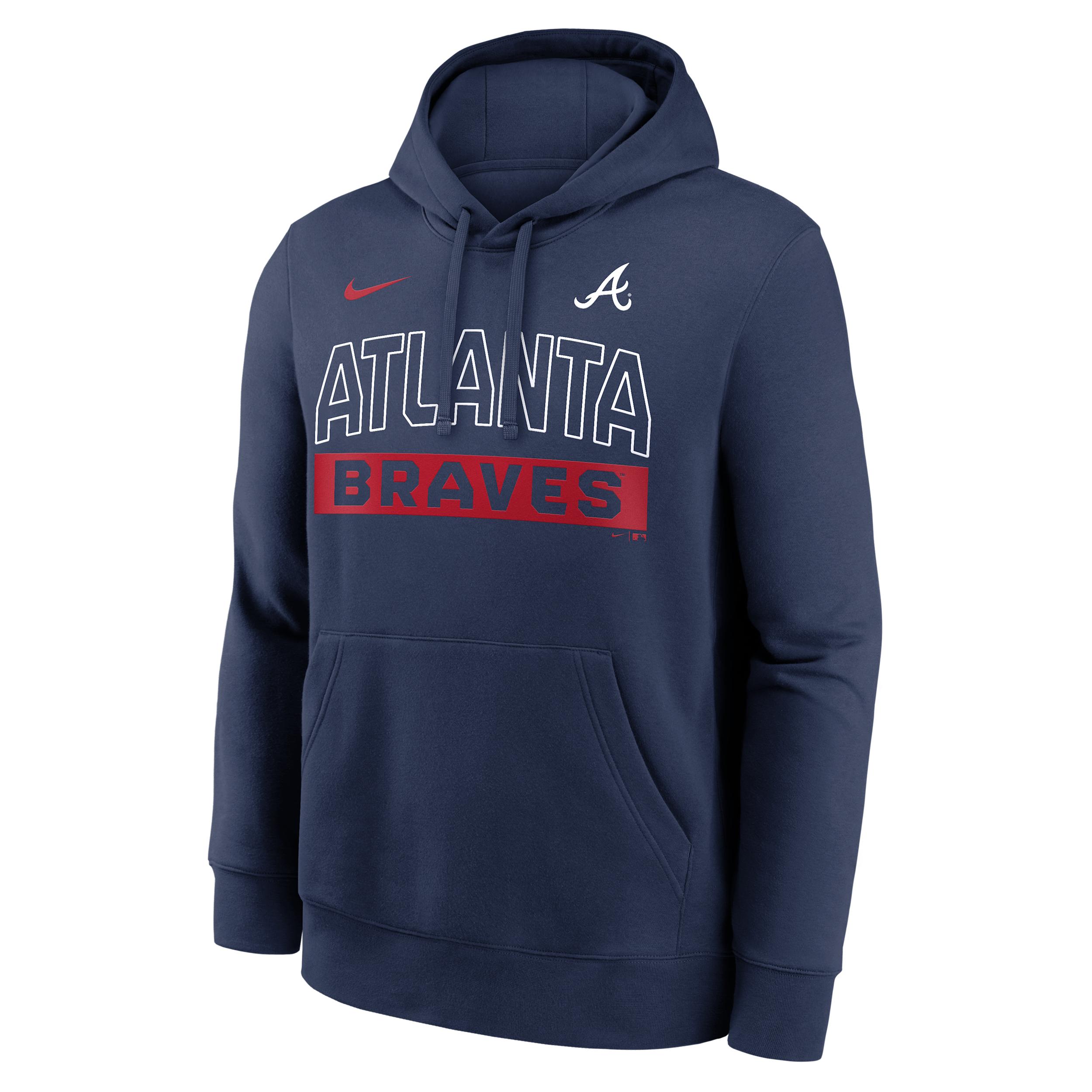 Atlanta Braves Club Nike Men's MLB Pullover Hoodie by NIKE