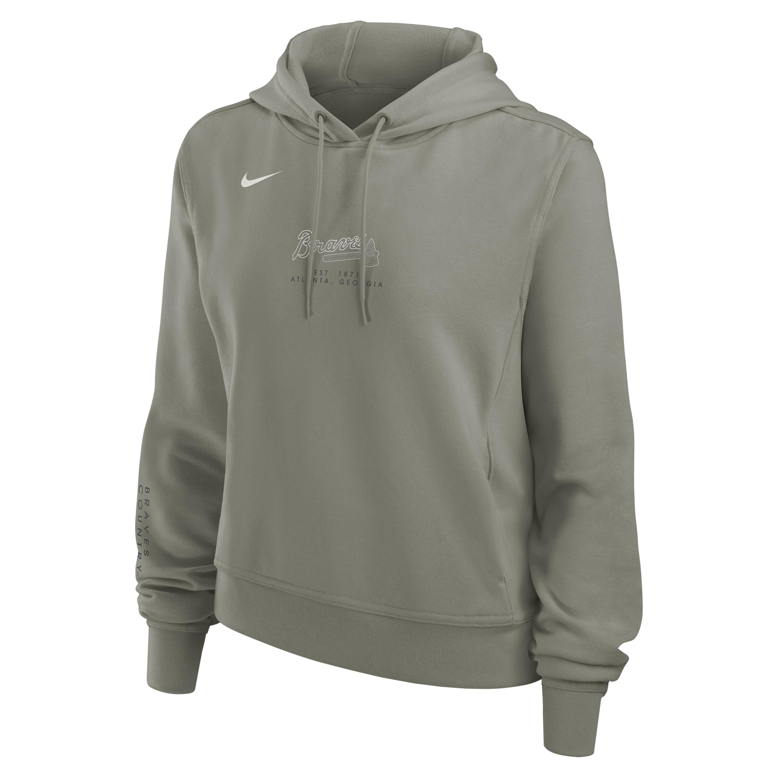 Atlanta Braves Performance One Nike Women's Dri-FIT MLB Pullover Hoodie by NIKE