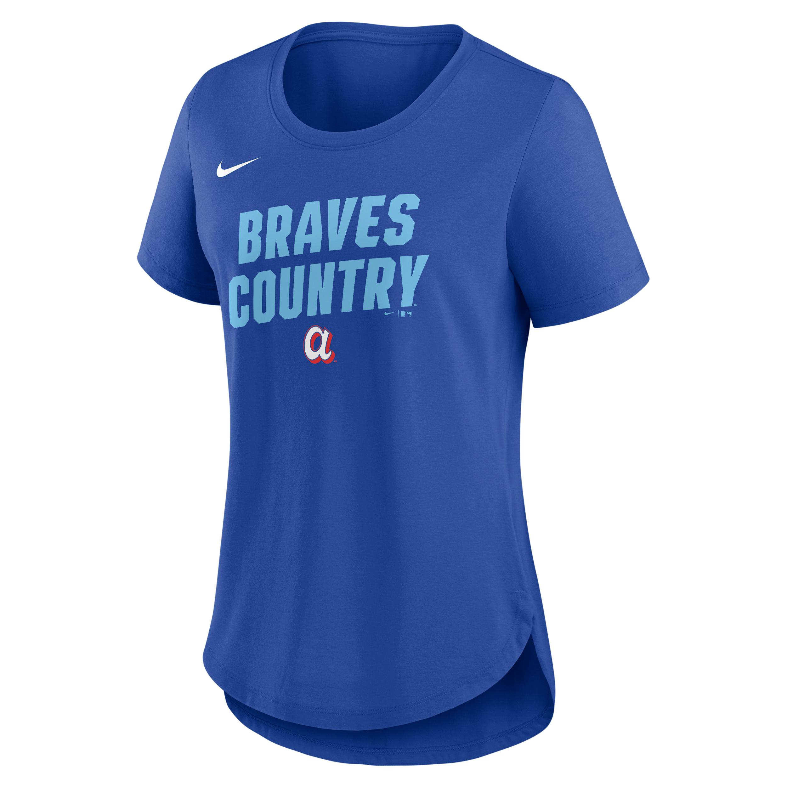 Atlanta Braves Team Phrase City Connect Lockup Nike Women's MLB T-Shirt by NIKE