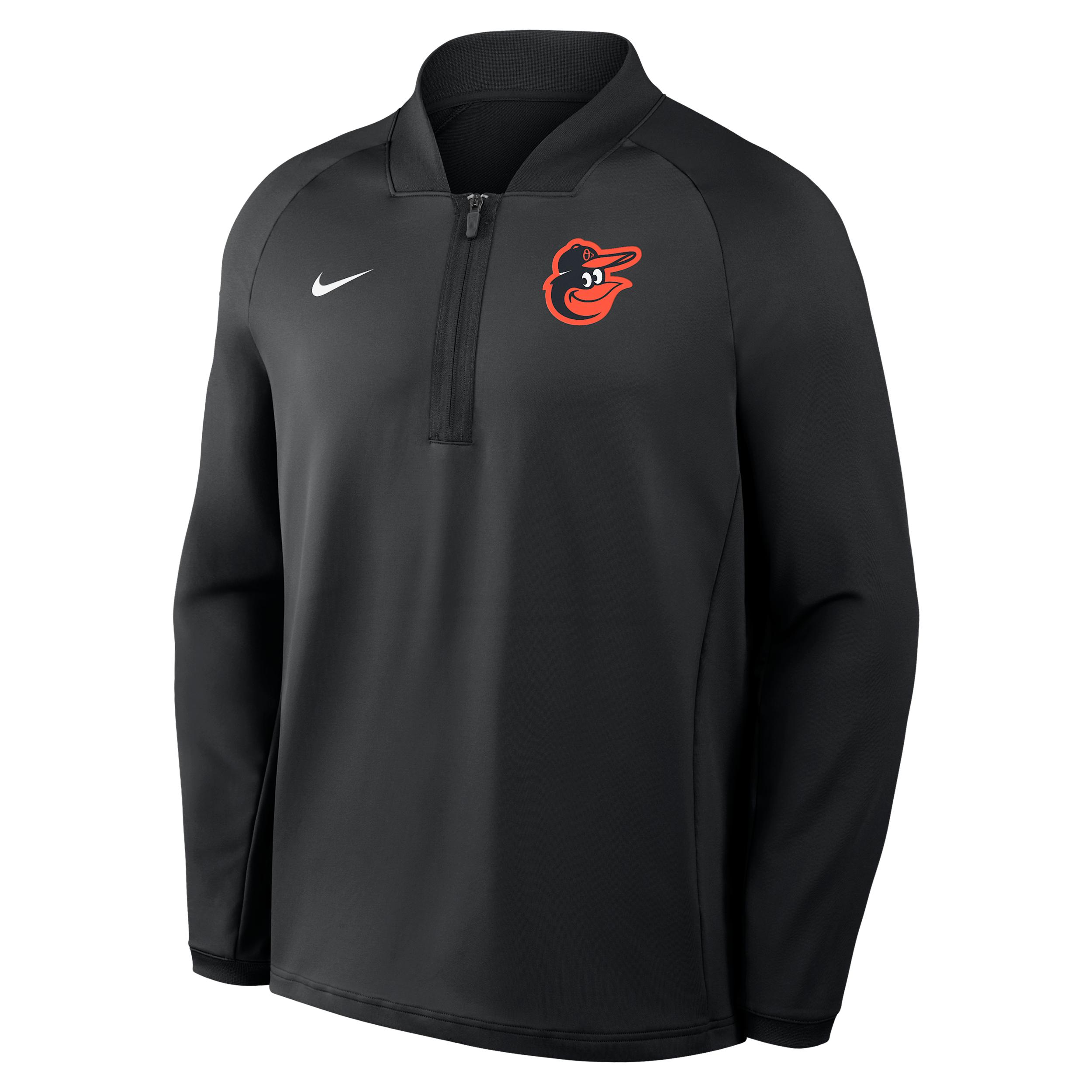 Baltimore Orioles Authentic Collection Nike Men's Dri-FIT MLB 1/2-Zip Long-Sleeve Top by NIKE