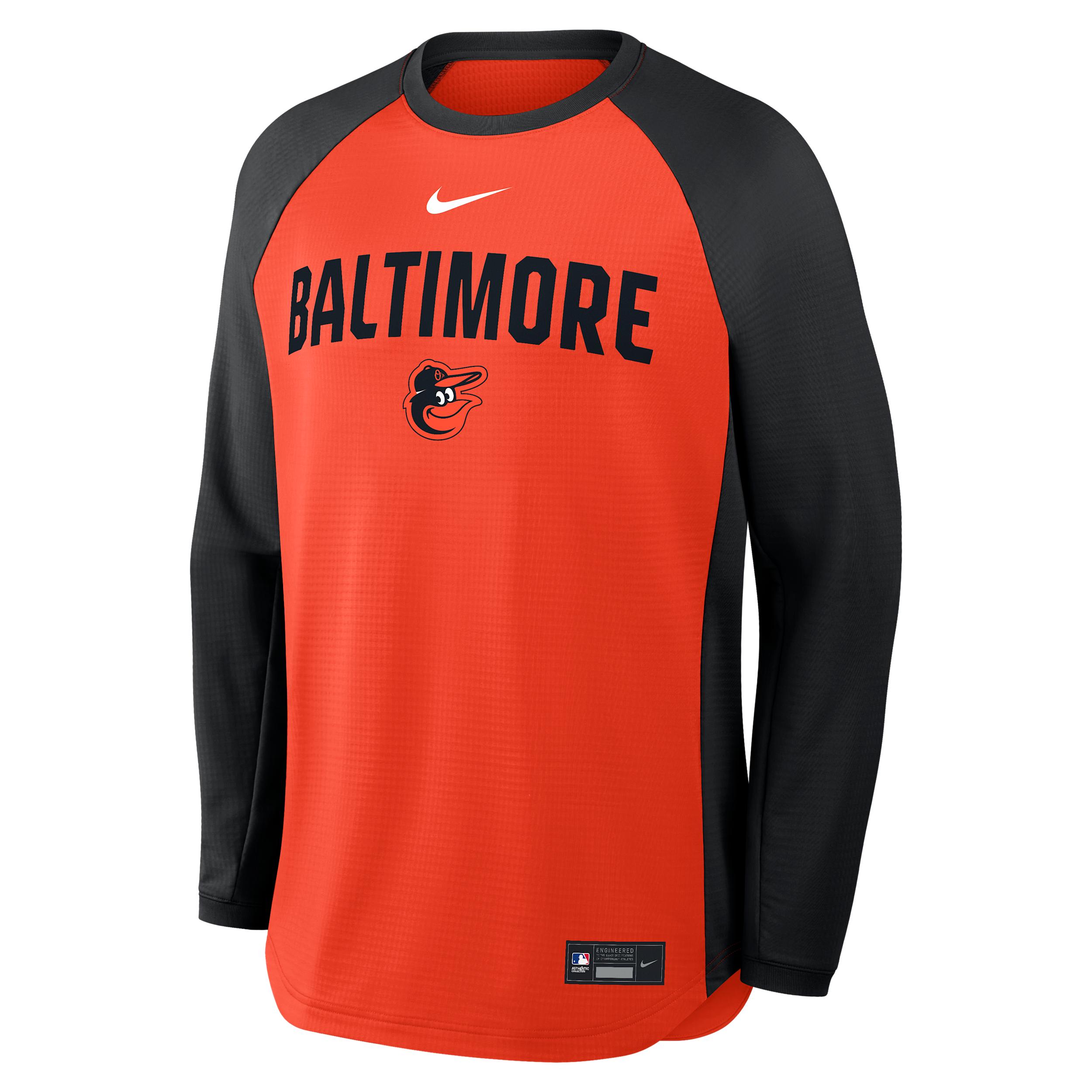 Baltimore Orioles Authentic Collection Nike Men's Dri-FIT Pullover Crew by NIKE