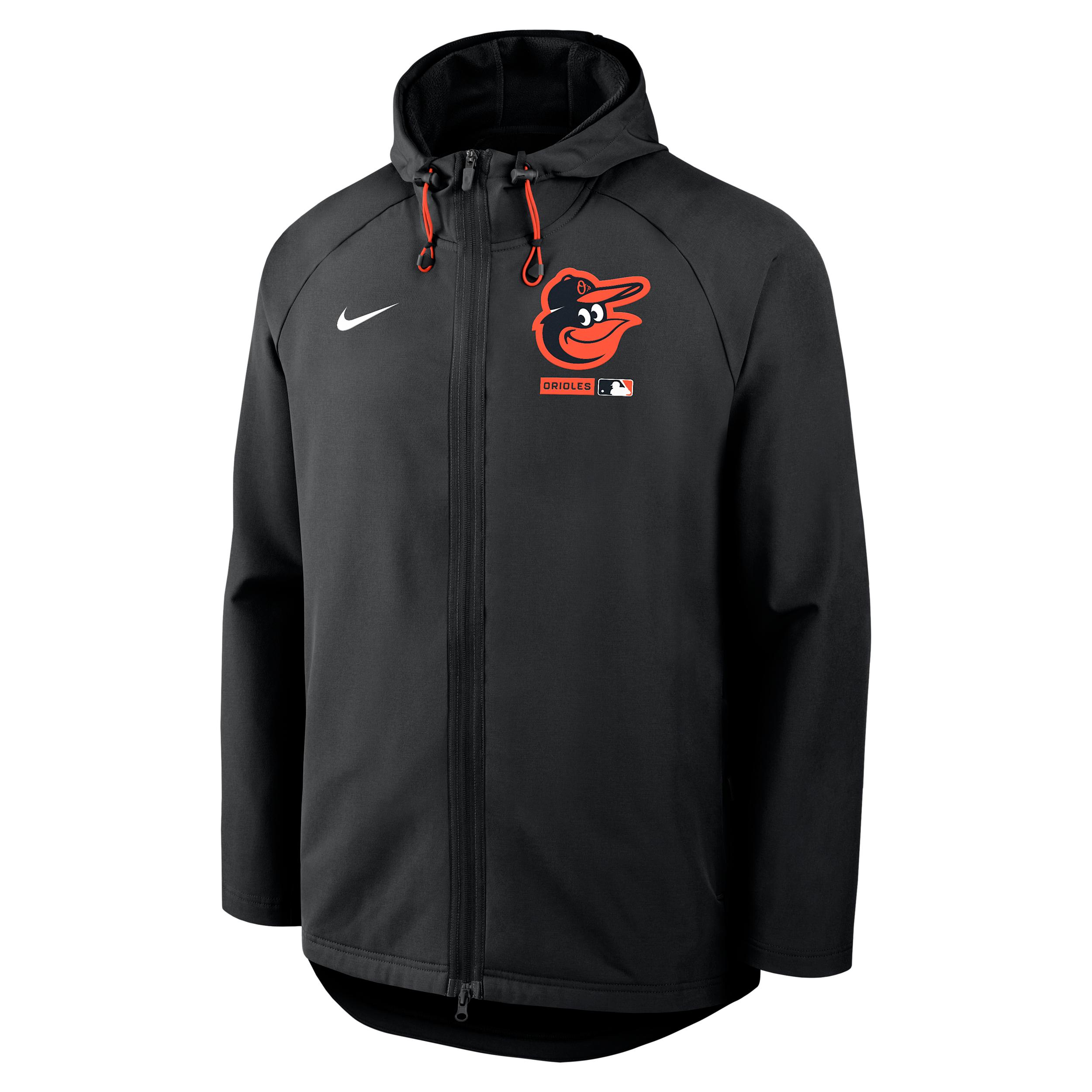 Baltimore Orioles Authentic Collection Nike Men's Therma-FIT MLB Full-Zip Hooded Jacket by NIKE