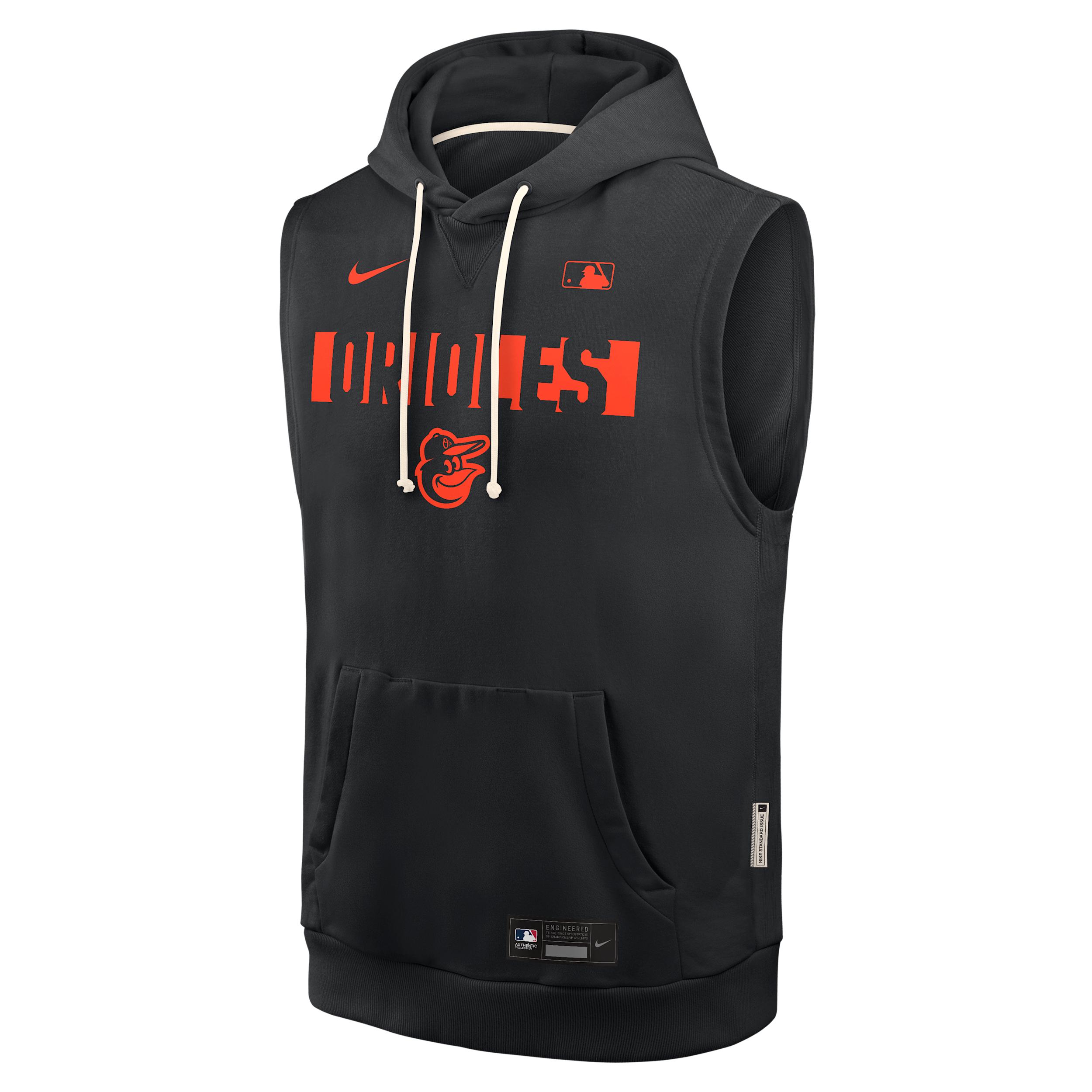 Baltimore Orioles Authentic Collection Standard Issue Nike Men's Dri-FIT MLB Sleeveless Pullover Hoodie by NIKE