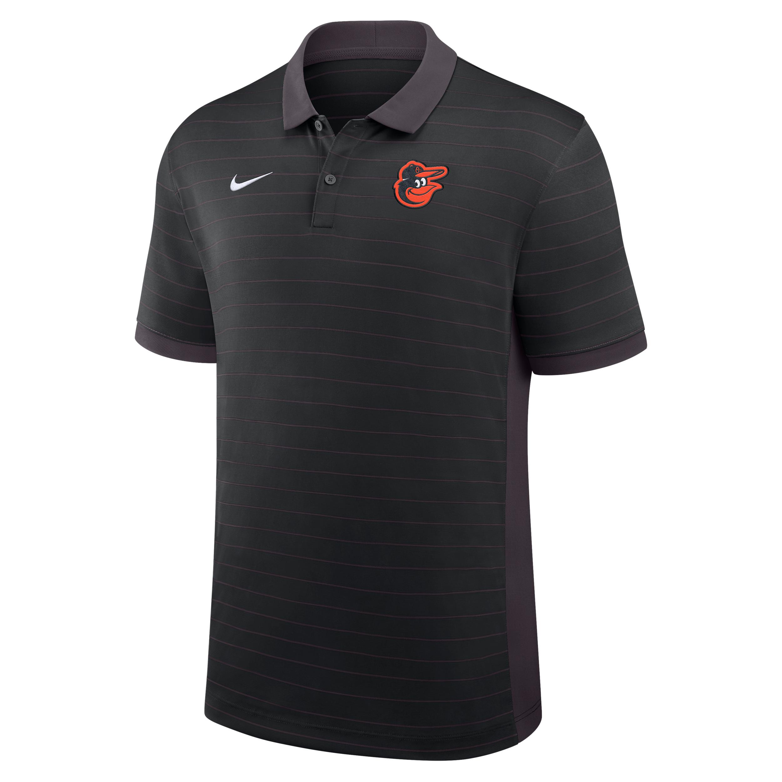 Baltimore Orioles Authentic Collection Striped Victory Nike Men's Dri-FIT MLB Polo by NIKE