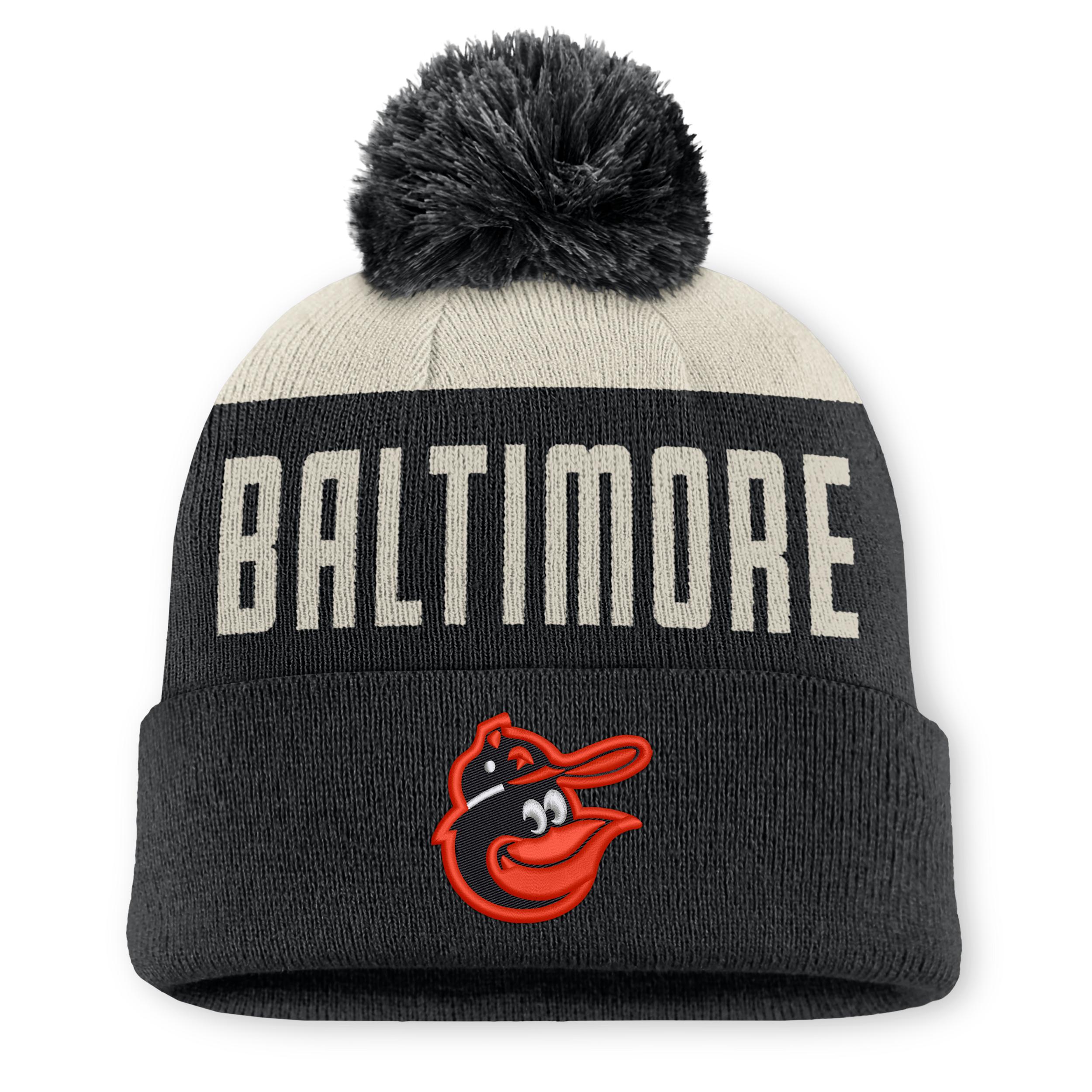 Baltimore Orioles Cooperstown Peak Nike Men's MLB Cuffed Pom Beanie by NIKE