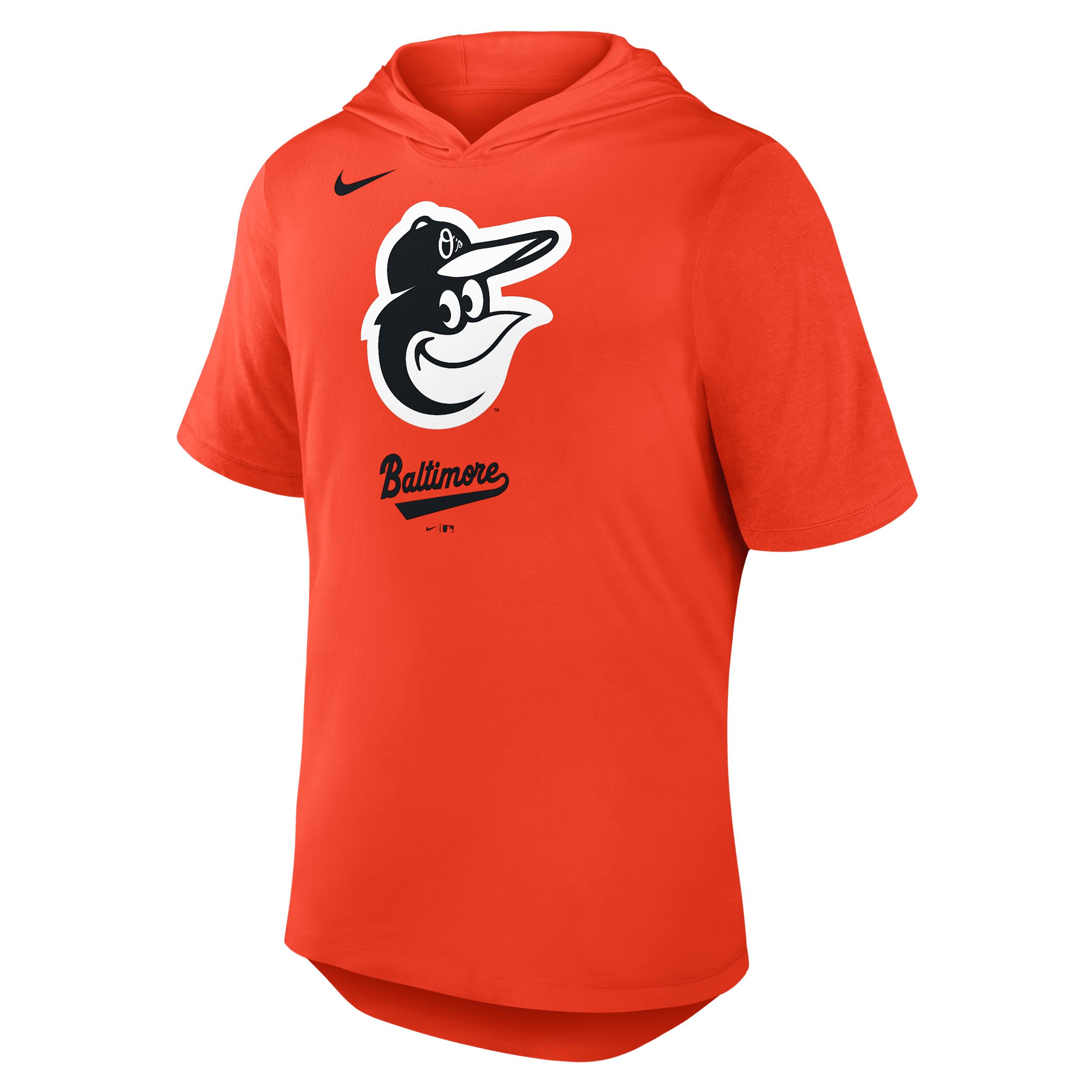 Baltimore Orioles Logo Nike Men's Dri-FIT MLB Hooded T-Shirt by NIKE