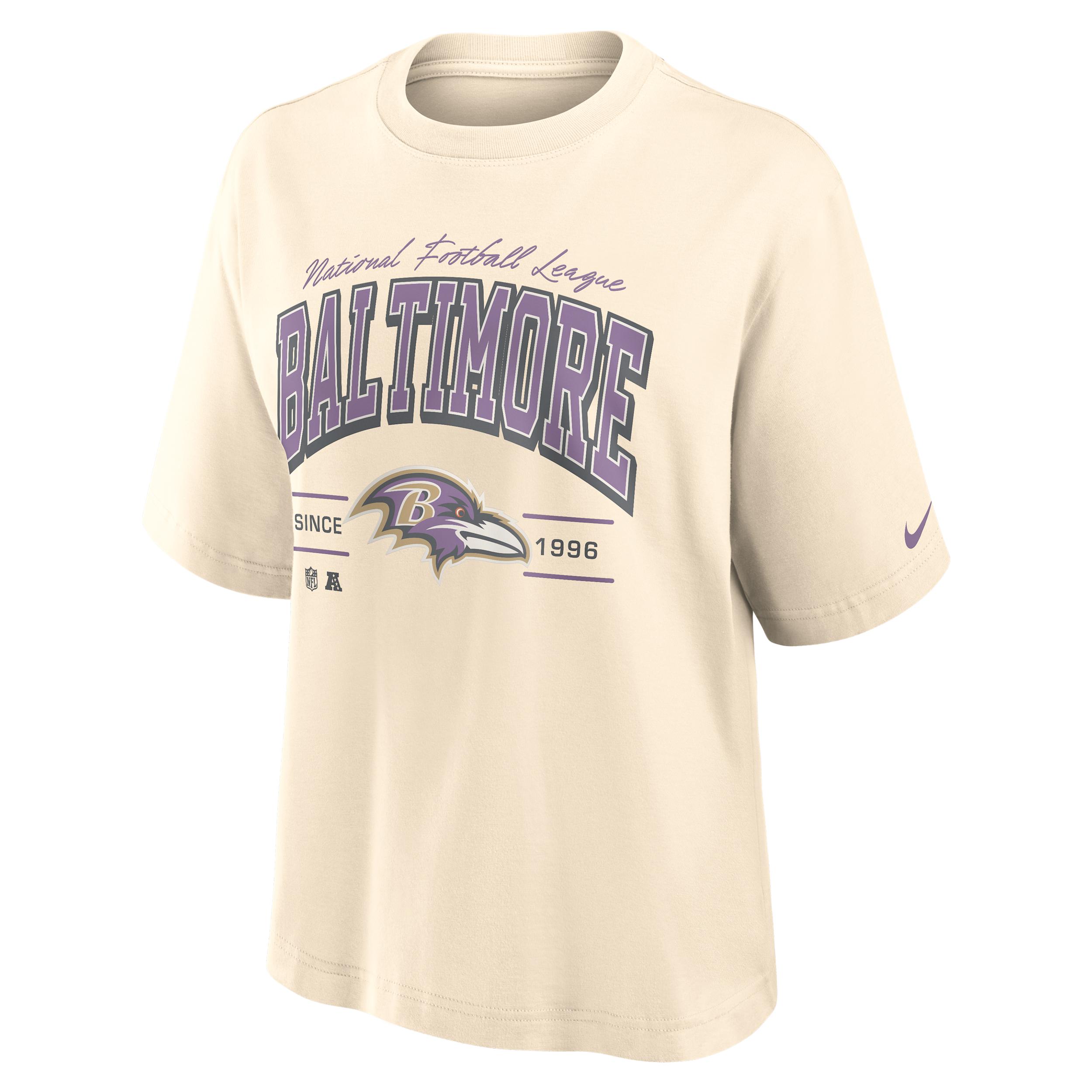 Baltimore Ravens Vintage Mod Boxy Nike Women's NFL T-Shirt by NIKE