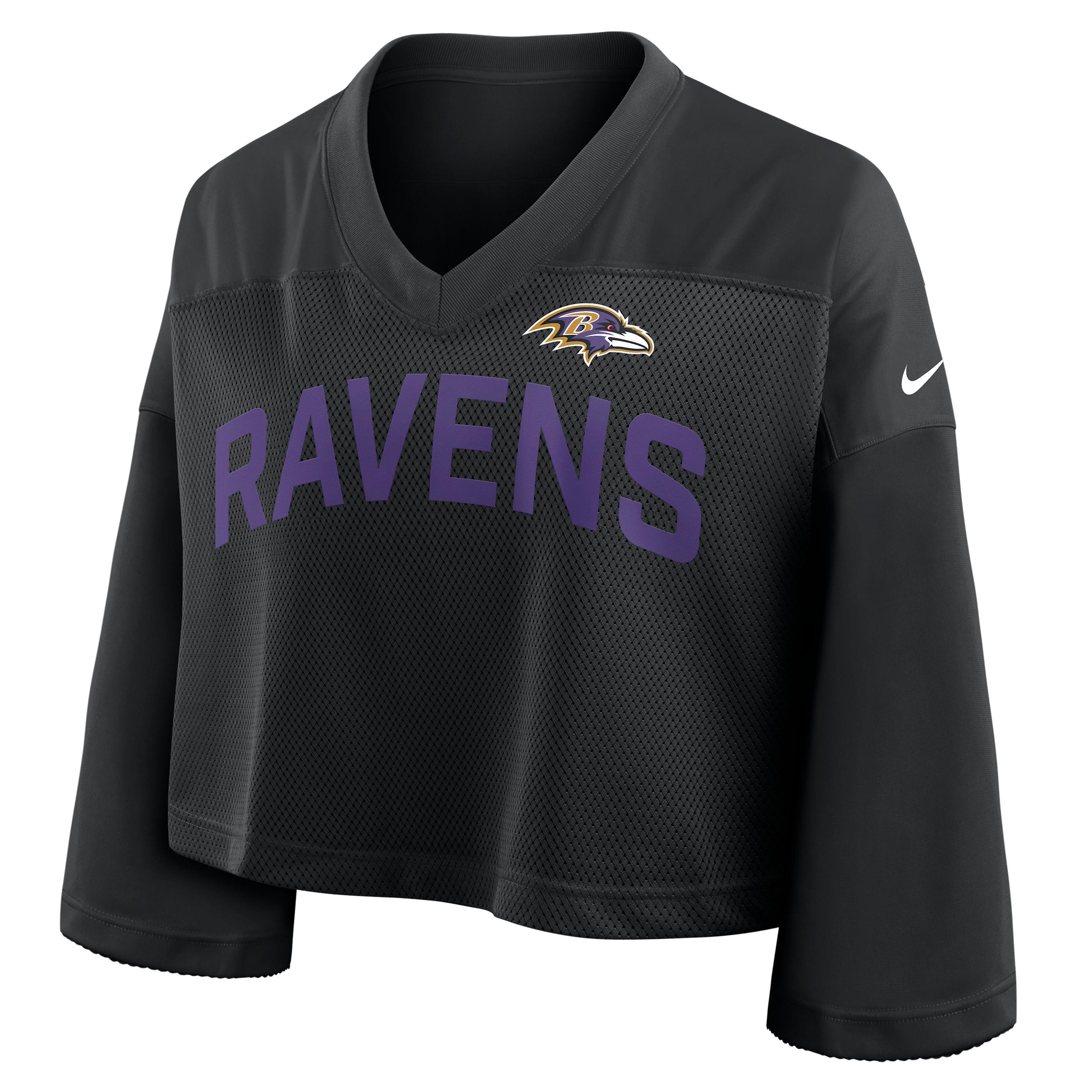 Baltimore Ravens Wide Receiver Jersey Fashion Nike Women's Dri-FIT NFL Cropped Top by NIKE